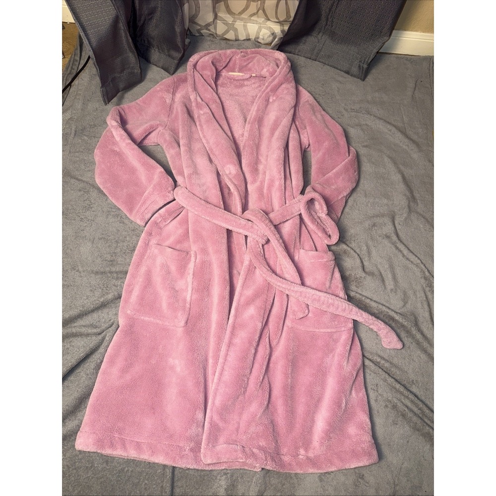 Soft Surroundings Robe Dark Pink Fluffy Plush